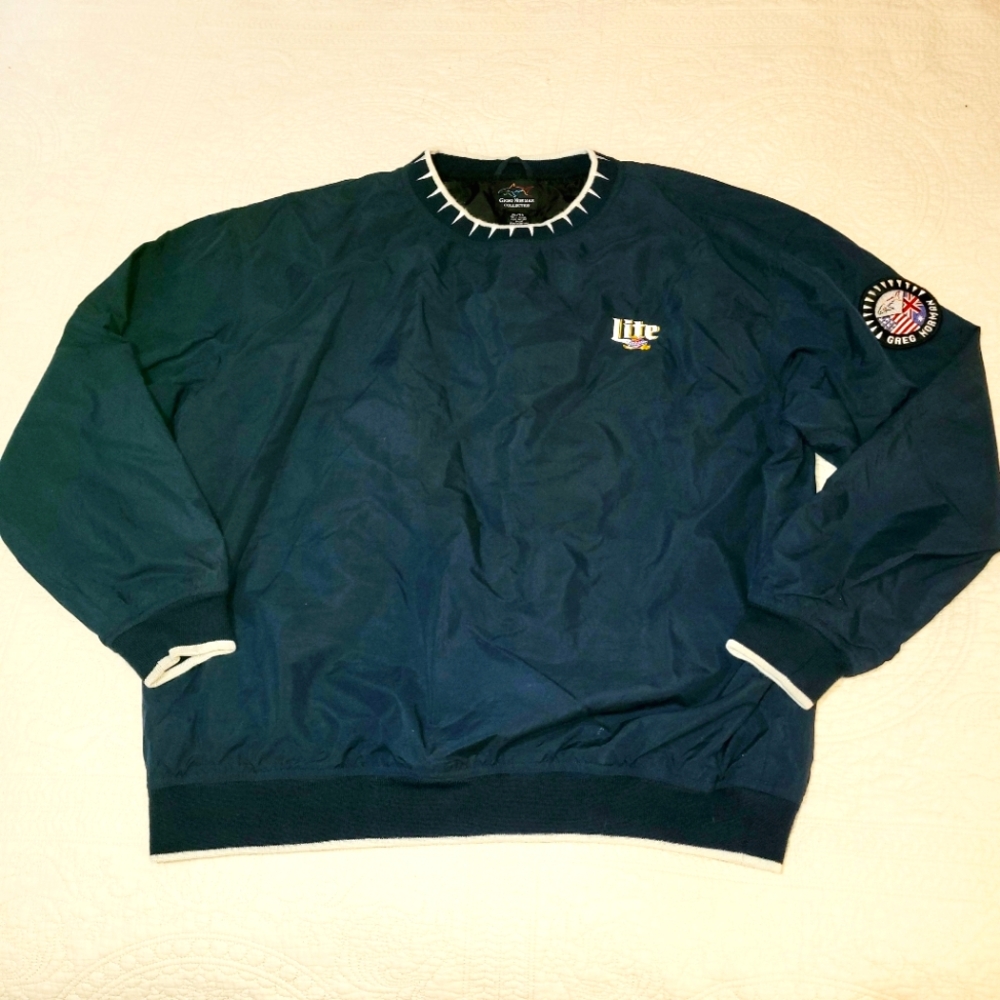 Miller Lite crewneck golf windbreaker